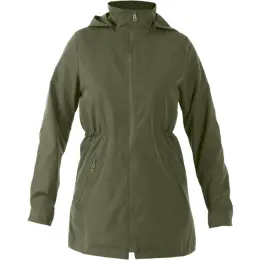 Ladies Water Resistant Rain Jacket Sage Front